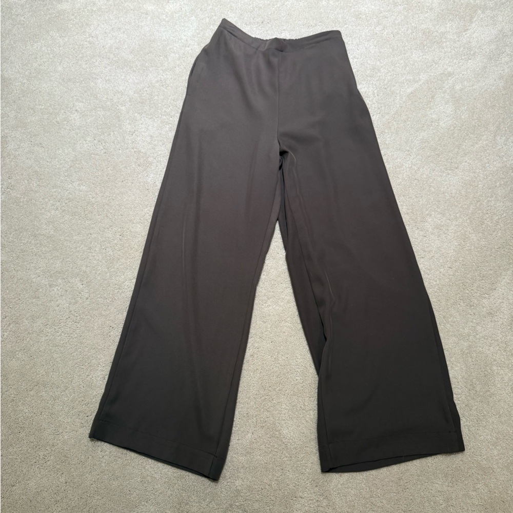 DAVI & DANI Women's Charcoal Wide-Leg Trousers